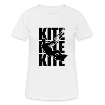 Kitesurf Kitesurf Kitesurf Kitesurf Kitesurf Surf - T-shirt respirant Femme - blanc - Devant - AI Model Female 172 dark (172cm)
