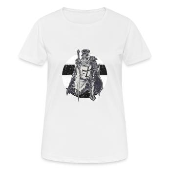 Ritter Rot Weiß Templerorden Mittelalter Rüstung - Frauen T-Shirt atmungsaktiv - Weiß - Vorne - AI Model Female 172 dark (172cm)