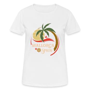 Sehnsucht Mallorca - Frauen T-Shirt atmungsaktiv - Weiß - Vorne - AI Model Female 172 dark (172cm)