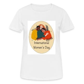 International Womes Day - T-shirt respirant Femme - blanc - Devant - AI Model Female 172 dark (172cm)