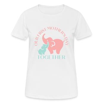 Our first mothers day together - Women's Breathable T-Shirt - white - Front - AI Model Female 172 dark (172cm)