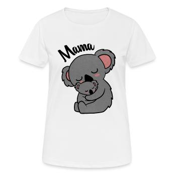 Süße Koala Bär Mama mit Cub - Frauen T-Shirt atmungsaktiv - Weiß - Vorne - AI Model Female 172 dark (172cm)