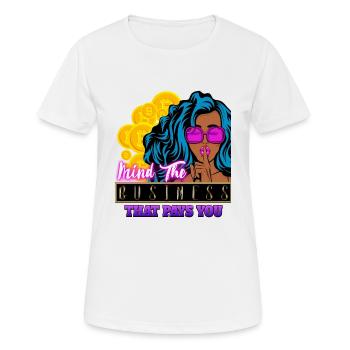 Mind the ₿factories - Women's Breathable T-Shirt - white - Front - AI Model Female 172 dark (172cm)