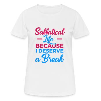 Vie sabbatique par The Manzanita - T-shirt respirant Femme - blanc - Devant - AI Model Female 172 dark (172cm)