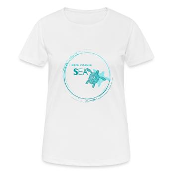The sea is vitamin C - Women's Breathable T-Shirt - white - Front - AI Model Female 172 dark (172cm)