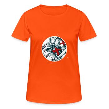 Knight Templar Warrior Knights - Women's Breathable T-Shirt - neon orange - Front - AI Model Female 172 dark (172cm)