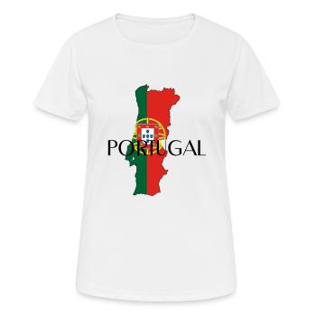 Pays drapeau du Portugal Pays - T-shirt respirant Femme - blanc - Devant - AI Model Female 172 dark (172cm)