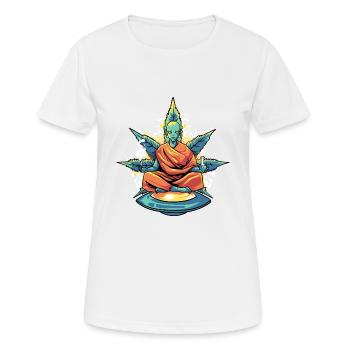 Alien Weed Marijuana Stoner - Frauen T-Shirt atmungsaktiv - Weiß - Vorne - AI Model Female 172 dark (172cm)