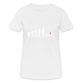 E-Bike Bike Evolution - Women's Breathable T-Shirt - white - Front - AI Model Female 172 dark (172cm)