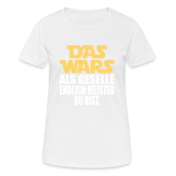 Abschluss Meister Geselle Handwerk Das wars - Frauen T-Shirt atmungsaktiv - Weiß - Vorne - AI Model Female 172 dark (172cm)