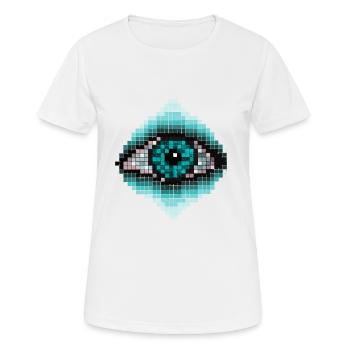 Œil - T-shirt respirant Femme - blanc - Devant - AI Model Female 172 dark (172cm)