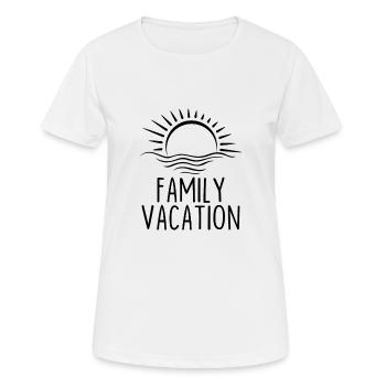 Family Vacation - Women's Breathable T-Shirt - white - Front - AI Model Female 172 dark (172cm)