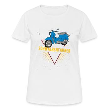 Hirondelle simson hirondelle culte scooter RDA - T-shirt respirant Femme - blanc - Devant - AI Model Female 172 dark (172cm)