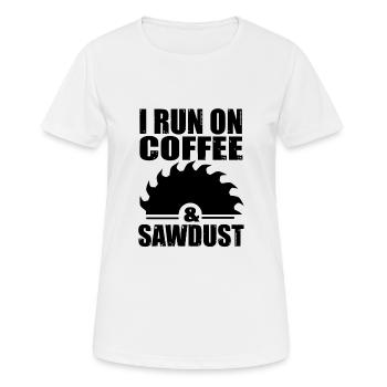 Carpenter Carpenter Scie circulaire disant café - T-shirt respirant Femme - blanc - Devant - AI Model Female 172 dark (172cm)