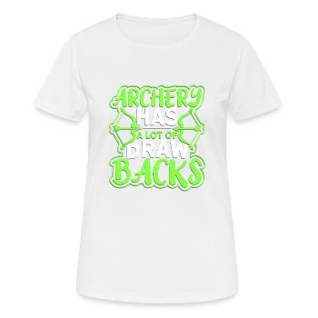 Archery - Archery and Bow Hunting - Frauen T-Shirt atmungsaktiv - Weiß - Vorne - AI Model Female 172 dark (172cm)