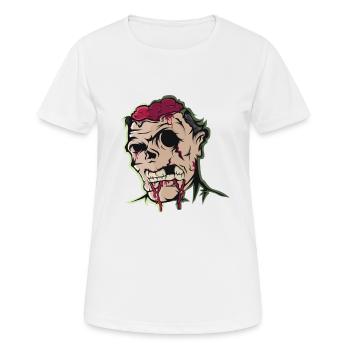 Zombie - T-shirt respirant Femme - blanc - Devant - AI Model Female 172 dark (172cm)