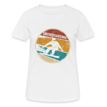 Snowboard Winter Sport Snowboarder Geschenkidee - Frauen T-Shirt atmungsaktiv - Weiß - Vorne - AI Model Female 172 dark (172cm)