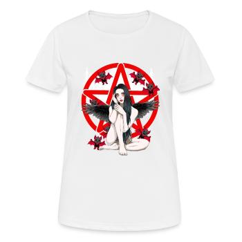 Pentagramme Vampire Ghost Horror Pentagramme - T-shirt respirant Femme - blanc - Devant - AI Model Female 172 dark (172cm)