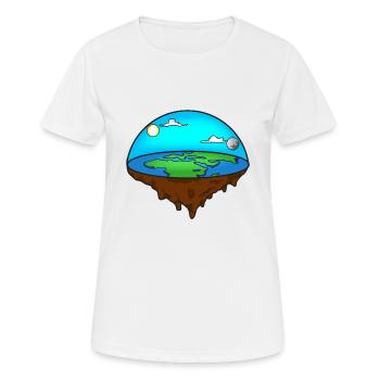 Terre plate - T-shirt respirant Femme - blanc - Devant - AI Model Female 172 dark (172cm)
