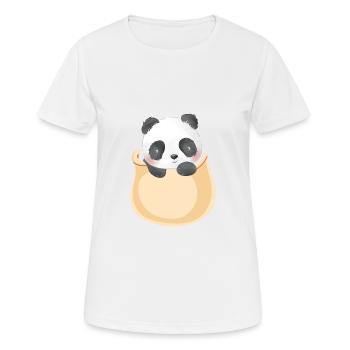 Marsupium Baby Panda - Frauen T-Shirt atmungsaktiv - Weiß - Vorne - AI Model Female 172 dark (172cm)