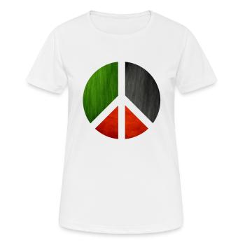 Palästina Frieden Spaß Geschenk - Frauen T-Shirt atmungsaktiv - Weiß - Vorne - AI Model Female 172 dark (172cm)