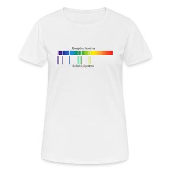 Spectre d’absorption et spectre d’émission - T-shirt respirant Femme - blanc - Devant - AI Model Female 172 dark (172cm)