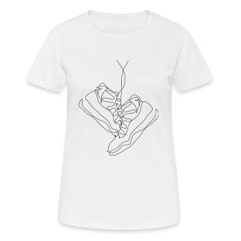 Chaussure oneline - T-shirt respirant Femme - blanc - Devant - AI Model Female 172 dark (172cm)
