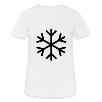 Schneeflocke - Frauen T-Shirt atmungsaktiv - Weiß - Vorne - AI Model Female 172 dark (172cm)