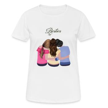 Besties Outfit - Frauen T-Shirt atmungsaktiv - Weiß - Vorne - AI Model Female 172 dark (172cm)