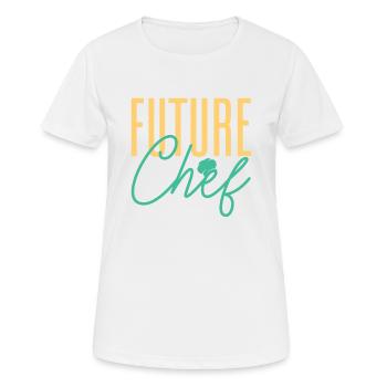 Futur Chef Cuisine Cuisine Pâtisserie Gourmet Commis Che - T-shirt respirant Femme - blanc - Devant - AI Model Female 172 dark (172cm)