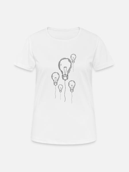 Glühbirnen Streetart Graffiti Sprühkunst - Frauen T-Shirt atmungsaktiv - Weiß