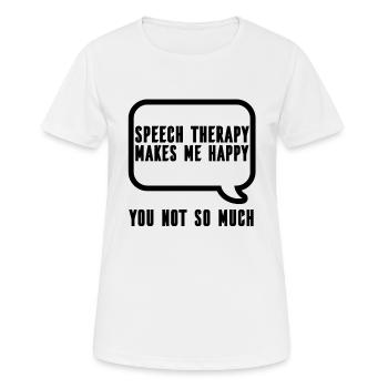 Speech Therapist Speech Therapist Speech Therapist Speech Therapy - Women's Breathable T-Shirt - white - Front - AI Model Female 172 dark (172cm)