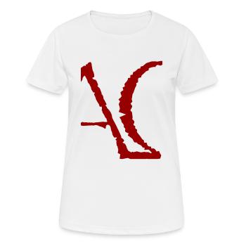 Alpha-Omega - Frauen T-Shirt atmungsaktiv - Weiß - Vorne - AI Model Female 172 dark (172cm)