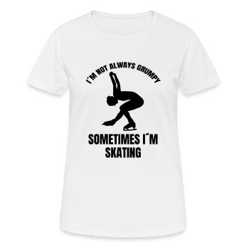 Ice skating Figure skating Figure skating Figure skating - Women's Breathable T-Shirt - white - Front - AI Model Female 172 dark (172cm)