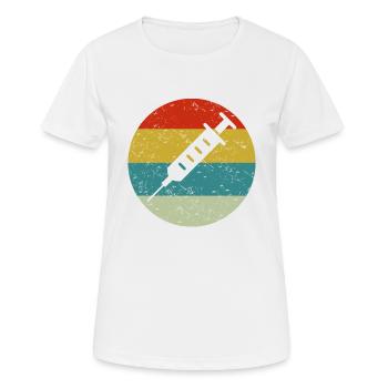 vaccins vintage - T-shirt respirant Femme - blanc - Devant - AI Model Female 172 dark (172cm)