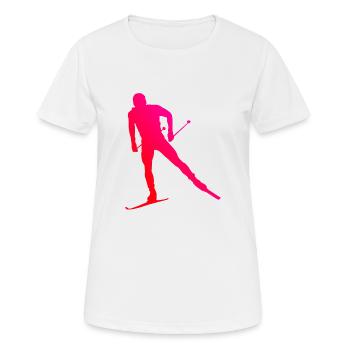 Langlauf Klassisch Herren Langlauf Damen Langlauf - Frauen T-Shirt atmungsaktiv - Weiß - Vorne - AI Model Female 172 dark (172cm)