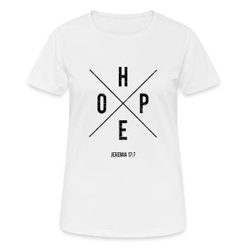 Espoir - T-shirt respirant Femme - blanc - Devant - AI Model Female 172 dark (172cm)