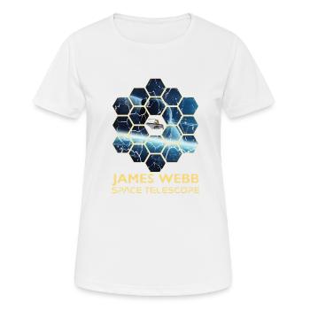jwst Télescope spatial James Webb - T-shirt respirant Femme - blanc - Devant - AI Model Female 172 dark (172cm)