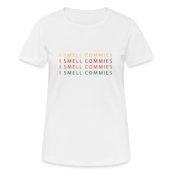 Funny Ronald Reagan I Smell Commies Political Humo - Women's Breathable T-Shirt - white - Front - AI Model Female 172 dark (172cm)