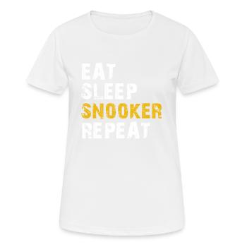 manger du snooker - T-shirt respirant Femme - blanc - Devant - AI Model Female 172 dark (172cm)