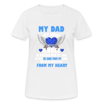 mein Vater mein Held - Frauen T-Shirt atmungsaktiv - Weiß - Vorne - AI Model Female 172 dark (172cm)