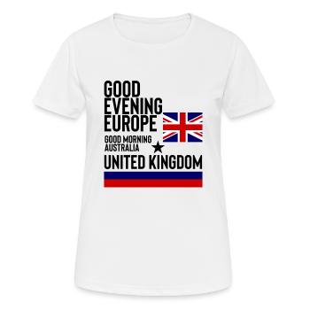 Britischer Eurovision Song Contest - Frauen T-Shirt atmungsaktiv - Weiß - Vorne - AI Model Female 172 dark (172cm)