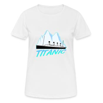 Titanic Vintage Kreuzfahrtschiff RMS Titanic - Frauen T-Shirt atmungsaktiv - Weiß - Vorne - AI Model Female 172 dark (172cm)
