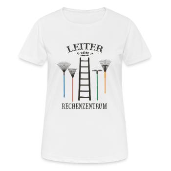 Leiter vom Rechenzentrum - Frauen T-Shirt atmungsaktiv - Weiß - Vorne - AI Model Female 172 dark (172cm)