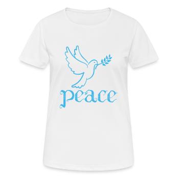 Paix - T-shirt respirant Femme - blanc - Devant - AI Model Female 172 dark (172cm)
