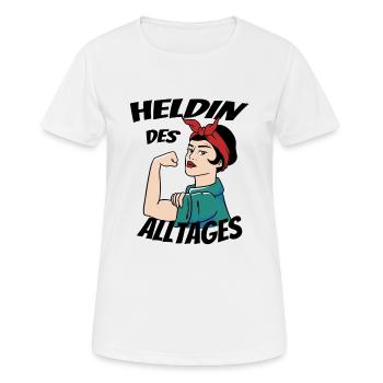 Heldin des Alltags Frauentag - Frauen T-Shirt atmungsaktiv - Weiß - Vorne - AI Model Female 172 dark (172cm)
