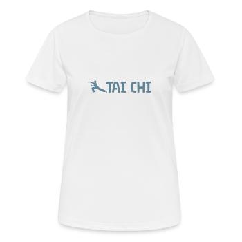 Tai Chi Shadow Boxing Martial Art Taijiquan - Women's Breathable T-Shirt - white - Front - AI Model Female 172 dark (172cm)