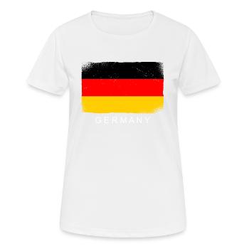 Drapeau allemand Drapeau allemand Utilisé Look Home - T-shirt respirant Femme - blanc - Devant - AI Model Female 172 dark (172cm)