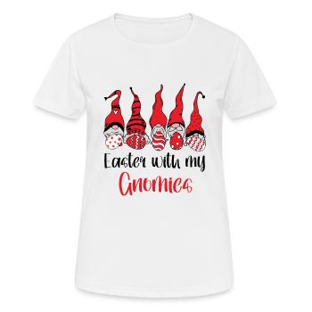 Ostern mit meinen Gnomies - Frauen T-Shirt atmungsaktiv - Weiß - Vorne - AI Model Female 172 dark (172cm)