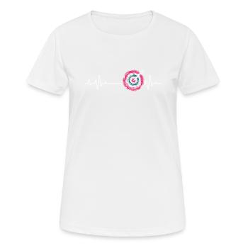 Arc de sport et flèche Cible Archer Pulse - T-shirt respirant Femme - blanc - Devant - AI Model Female 172 dark (172cm)
